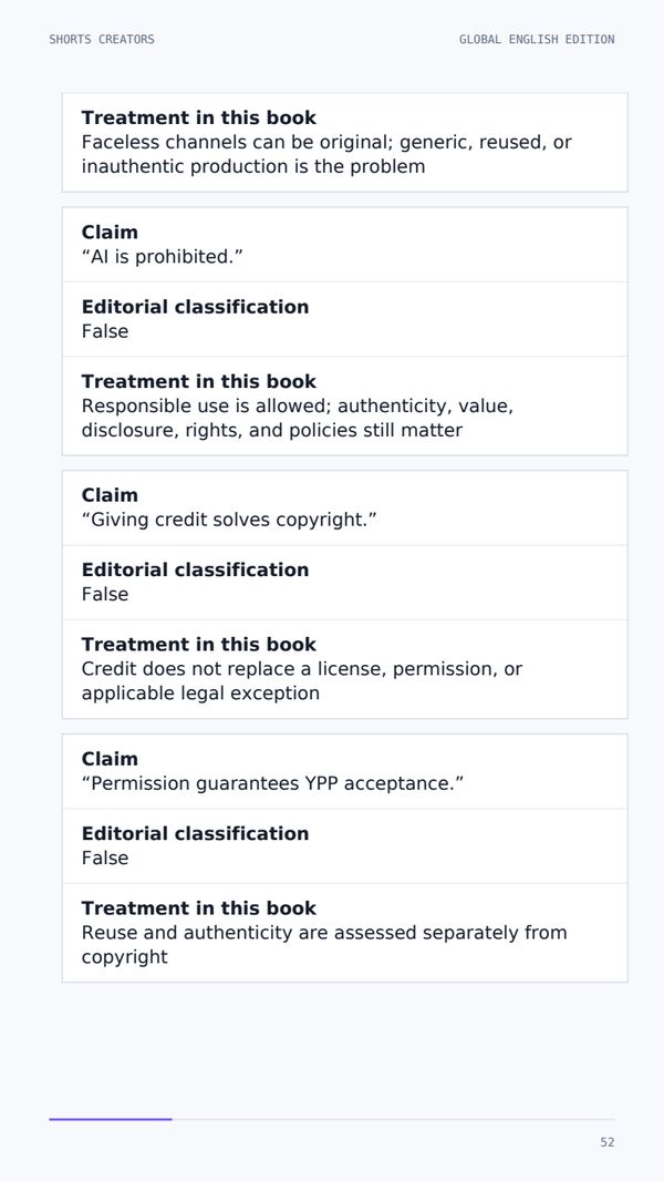 Mobile edition reading page with claim cards and their editorial classification
